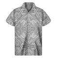Ethnic Zentangle Pattern Print Men's Short Sleeve Shirt