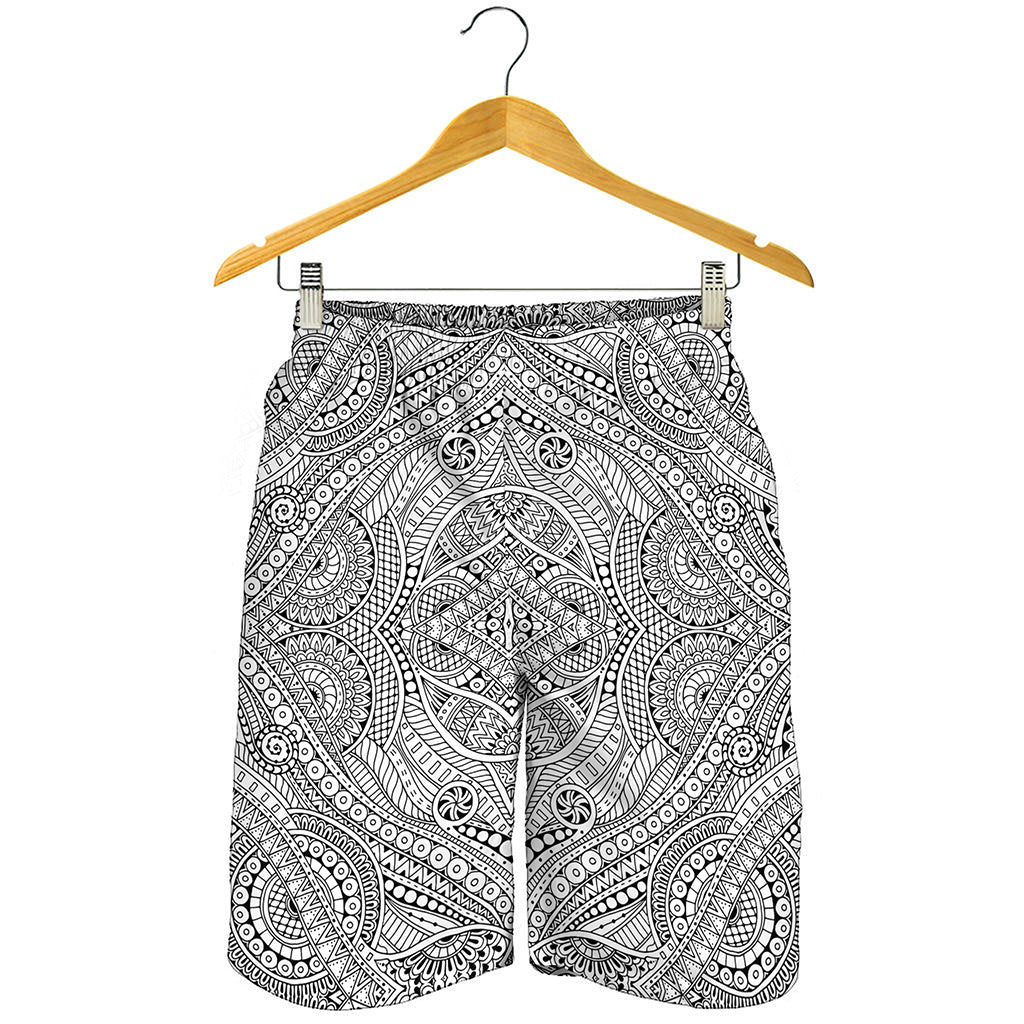 Ethnic Zentangle Pattern Print Men's Shorts