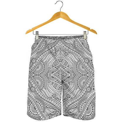 Ethnic Zentangle Pattern Print Men's Shorts