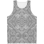 Ethnic Zentangle Pattern Print Men's Tank Top