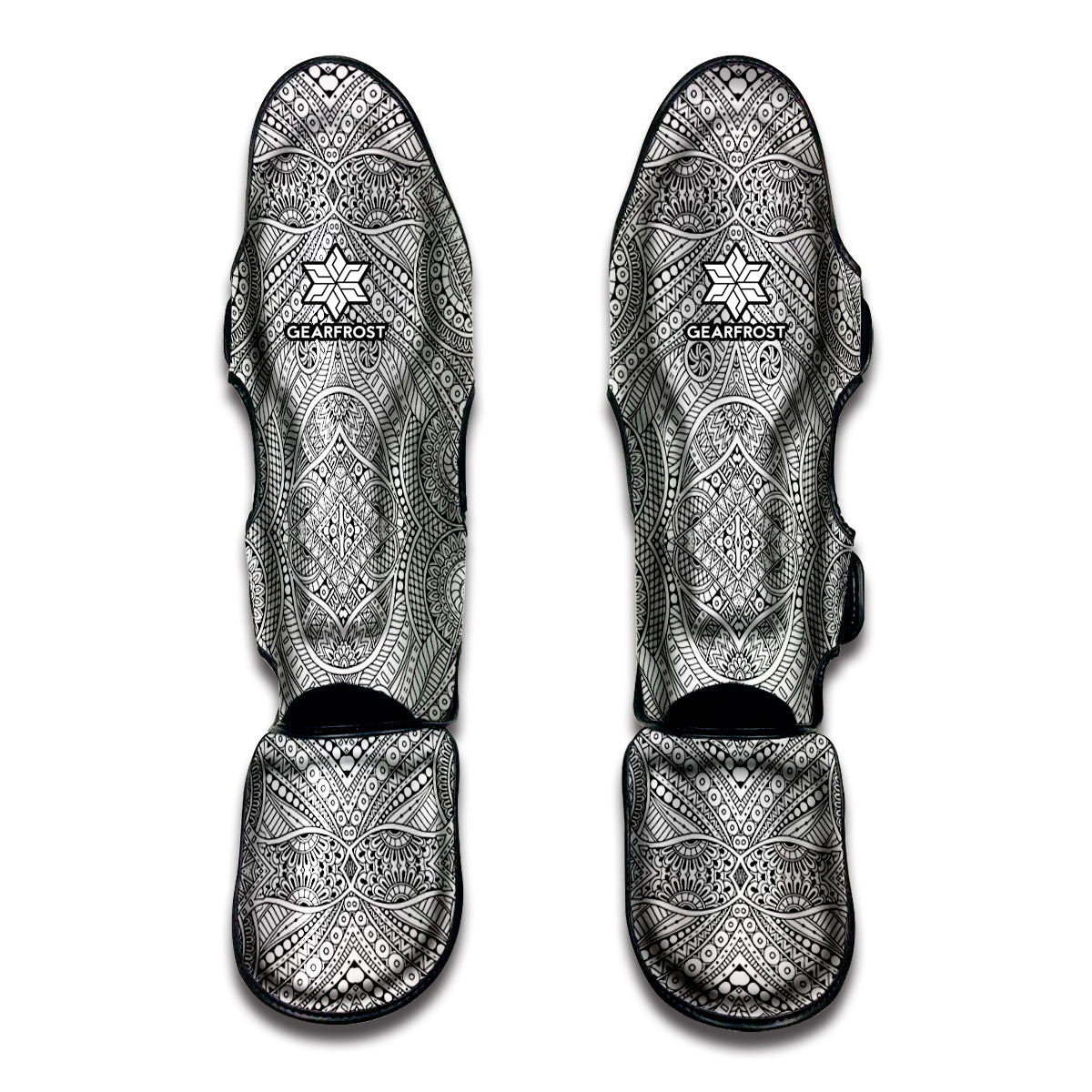 Ethnic Zentangle Pattern Print Muay Thai Shin Guard