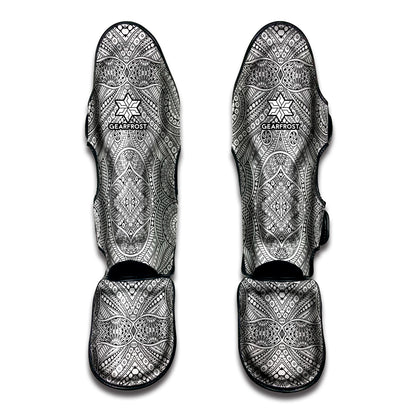 Ethnic Zentangle Pattern Print Muay Thai Shin Guard
