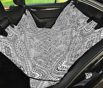 Ethnic Zentangle Pattern Print Pet Car Back Seat Cover