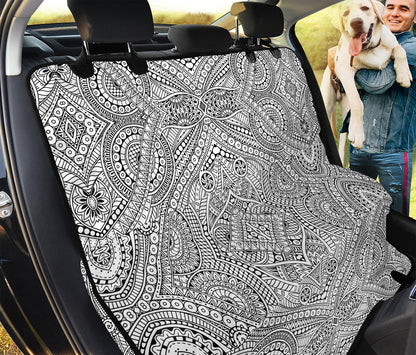Ethnic Zentangle Pattern Print Pet Car Back Seat Cover