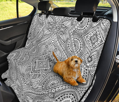 Ethnic Zentangle Pattern Print Pet Car Back Seat Cover