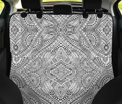 Ethnic Zentangle Pattern Print Pet Car Back Seat Cover