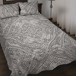 Ethnic Zentangle Pattern Print Quilt Bed Set