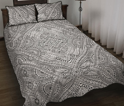 Ethnic Zentangle Pattern Print Quilt Bed Set