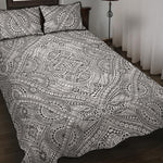 Ethnic Zentangle Pattern Print Quilt Bed Set