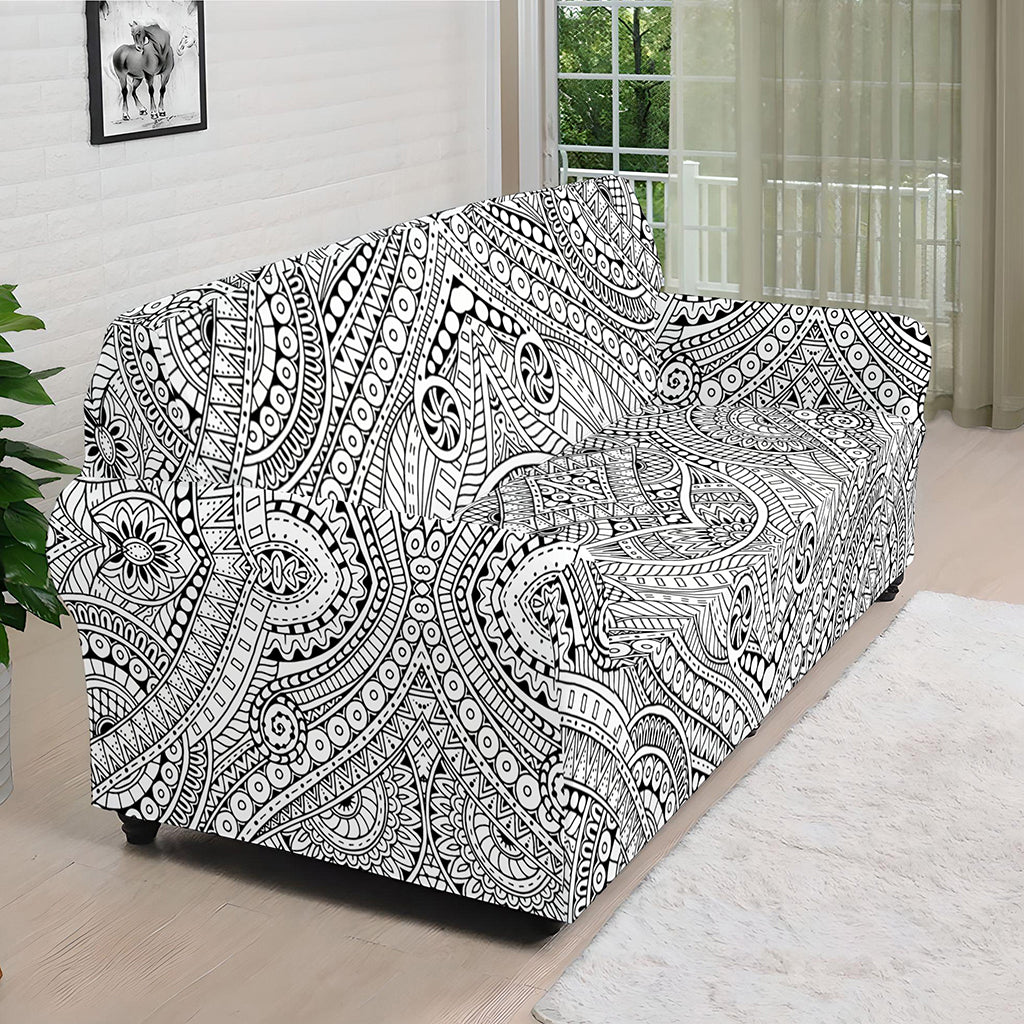 Ethnic Zentangle Pattern Print Sofa Cover