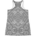 Ethnic Zentangle Pattern Print Women's Racerback Tank Top