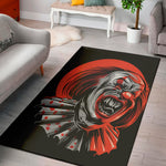 Evil Clown Print Area Rug