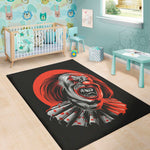 Evil Clown Print Area Rug