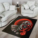 Evil Clown Print Area Rug