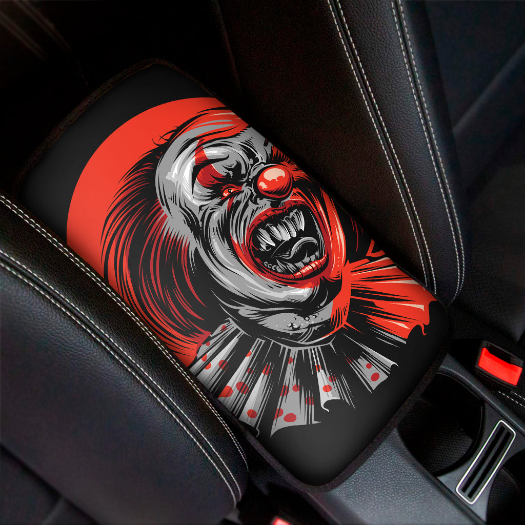 Evil Clown Print Car Center Console Cover