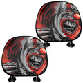 Evil Clown Print Car Headrest Covers