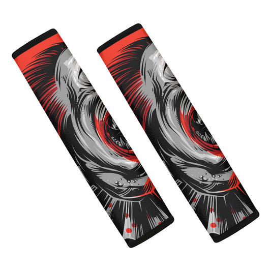 Evil Clown Print Car Seat Belt Covers
