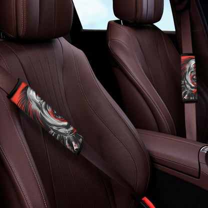 Evil Clown Print Car Seat Belt Covers