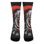 Evil Clown Print Crew Socks