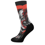 Evil Clown Print Crew Socks