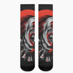 Evil Clown Print Crew Socks