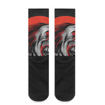 Evil Clown Print Crew Socks