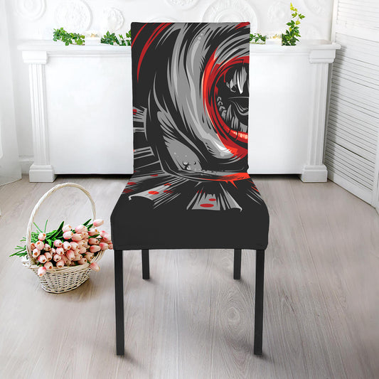 Evil Clown Print Dining Chair Slipcover