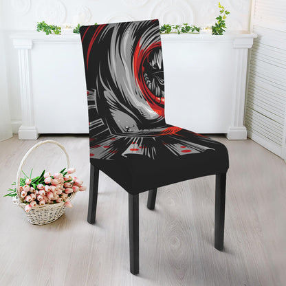 Evil Clown Print Dining Chair Slipcover