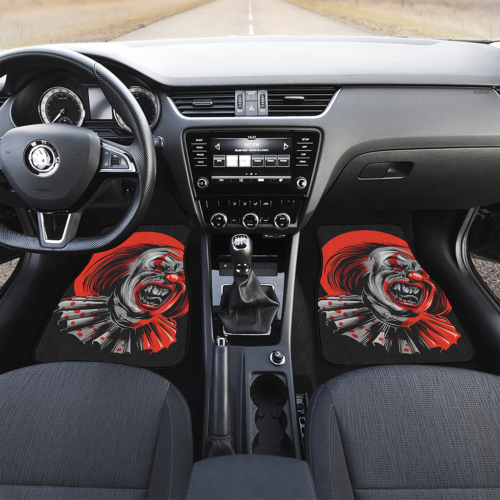 Evil Clown Print Front and Back Car Floor Mats