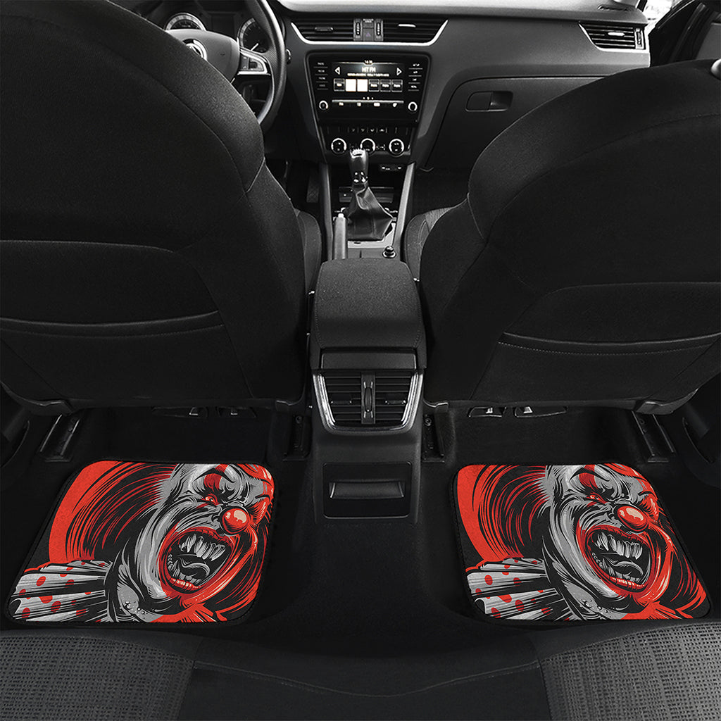 Evil Clown Print Front and Back Car Floor Mats