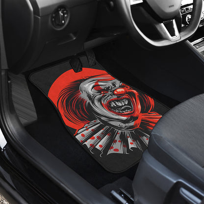 Evil Clown Print Front and Back Car Floor Mats