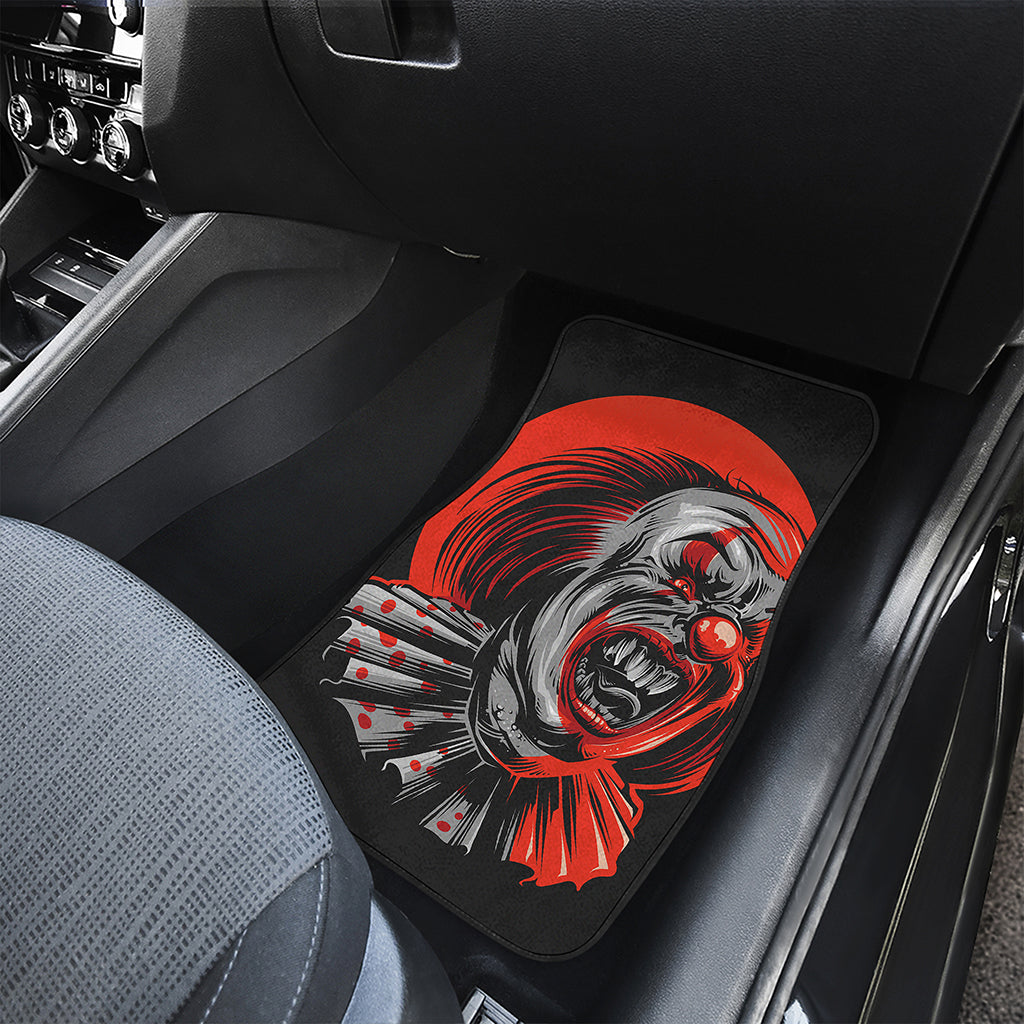 Evil Clown Print Front and Back Car Floor Mats