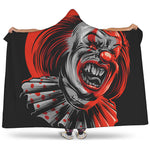 Evil Clown Print Hooded Blanket