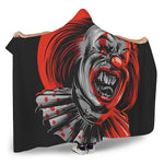 Evil Clown Print Hooded Blanket