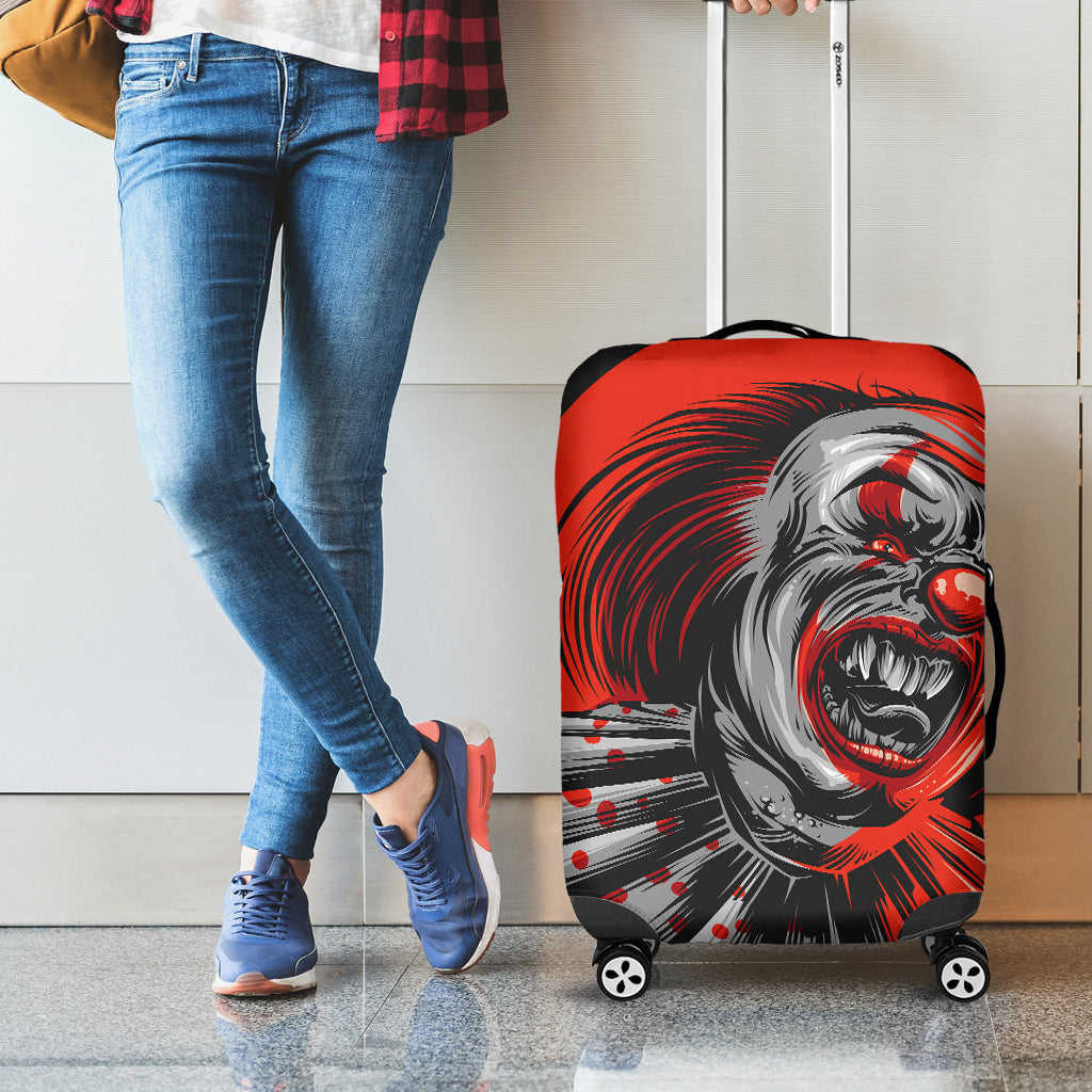 Evil Clown Print Luggage Cover