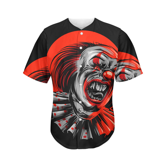 Evil Clown Print Men's Baseball Jersey