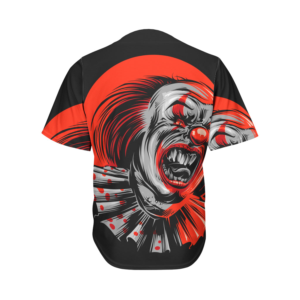 Evil Clown Print Men's Baseball Jersey