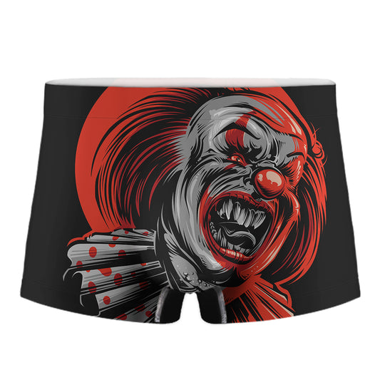 Evil Clown Print Men's Boxer Briefs