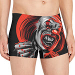 Evil Clown Print Men's Boxer Briefs
