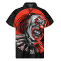 Evil Clown Print Men's Short Sleeve Shirt