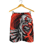 Evil Clown Print Men's Shorts