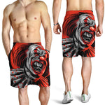 Evil Clown Print Men's Shorts