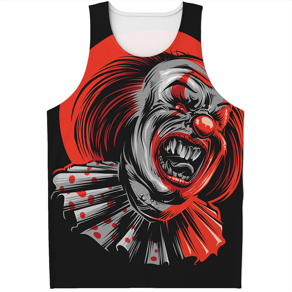 Evil Clown Print Men's Tank Top