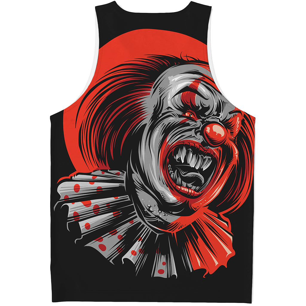 Evil Clown Print Men's Tank Top