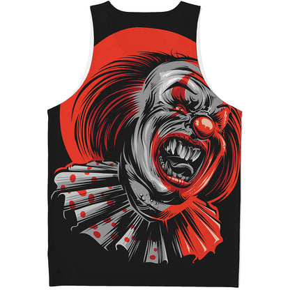 Evil Clown Print Men's Tank Top