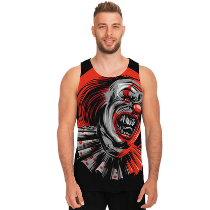 Evil Clown Print Men's Tank Top