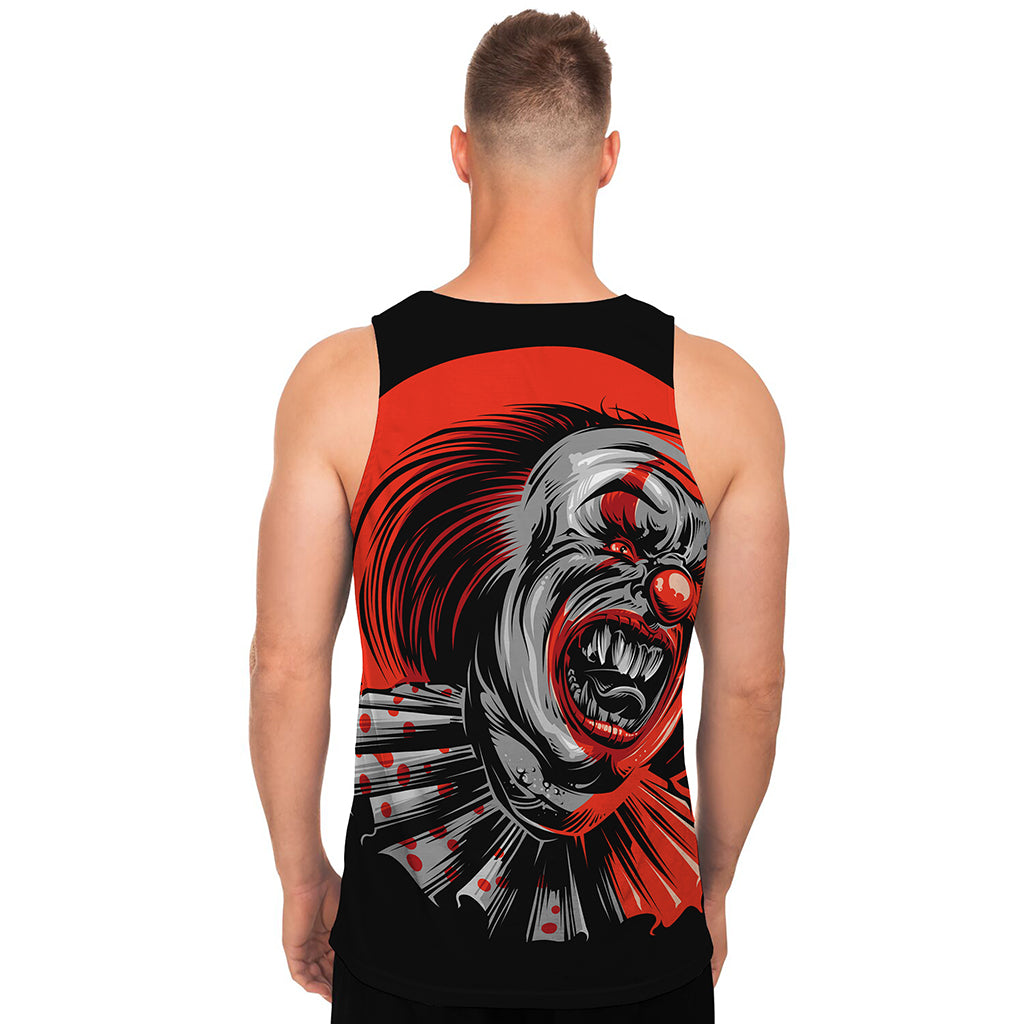 Evil Clown Print Men's Tank Top