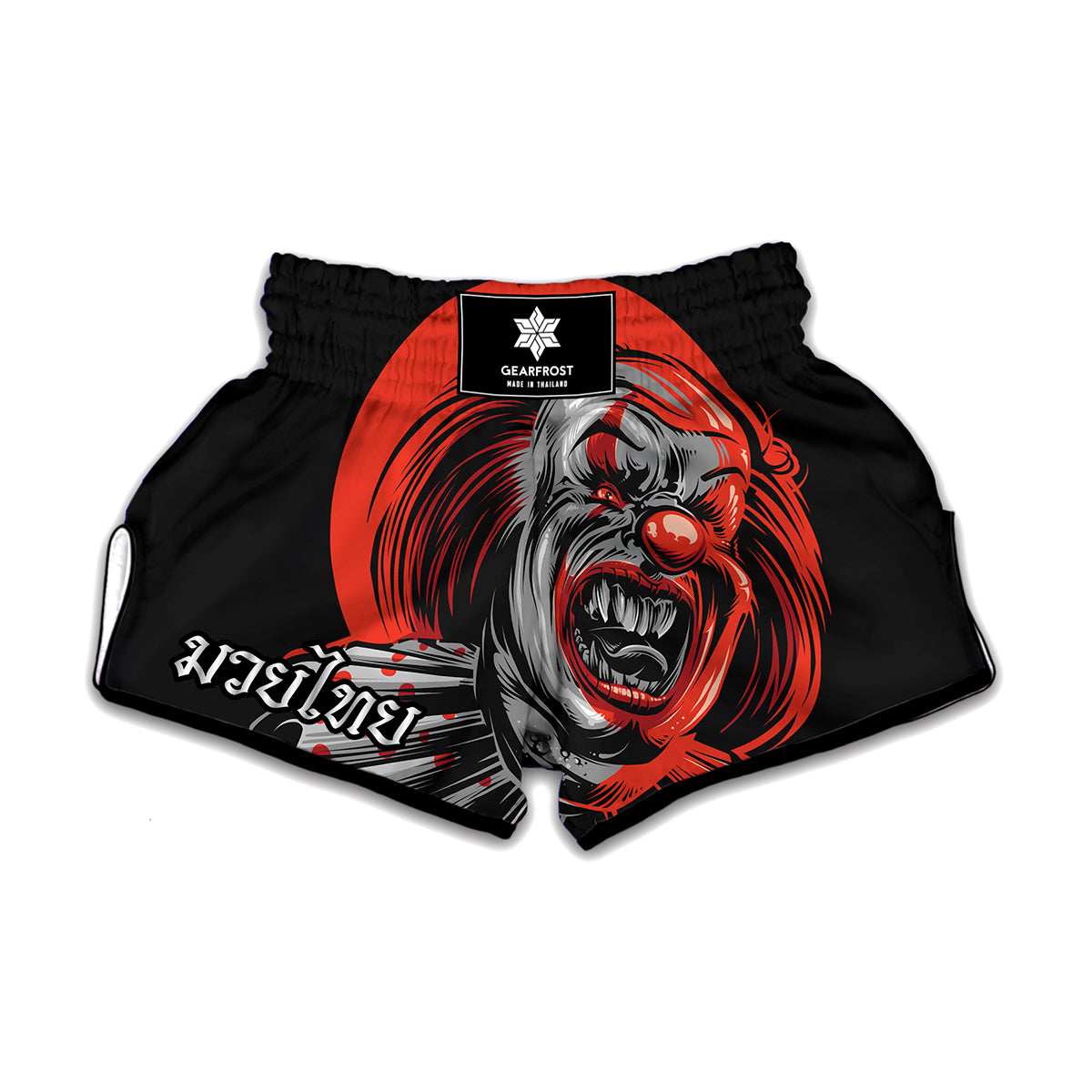 Evil Clown Print Muay Thai Boxing Shorts