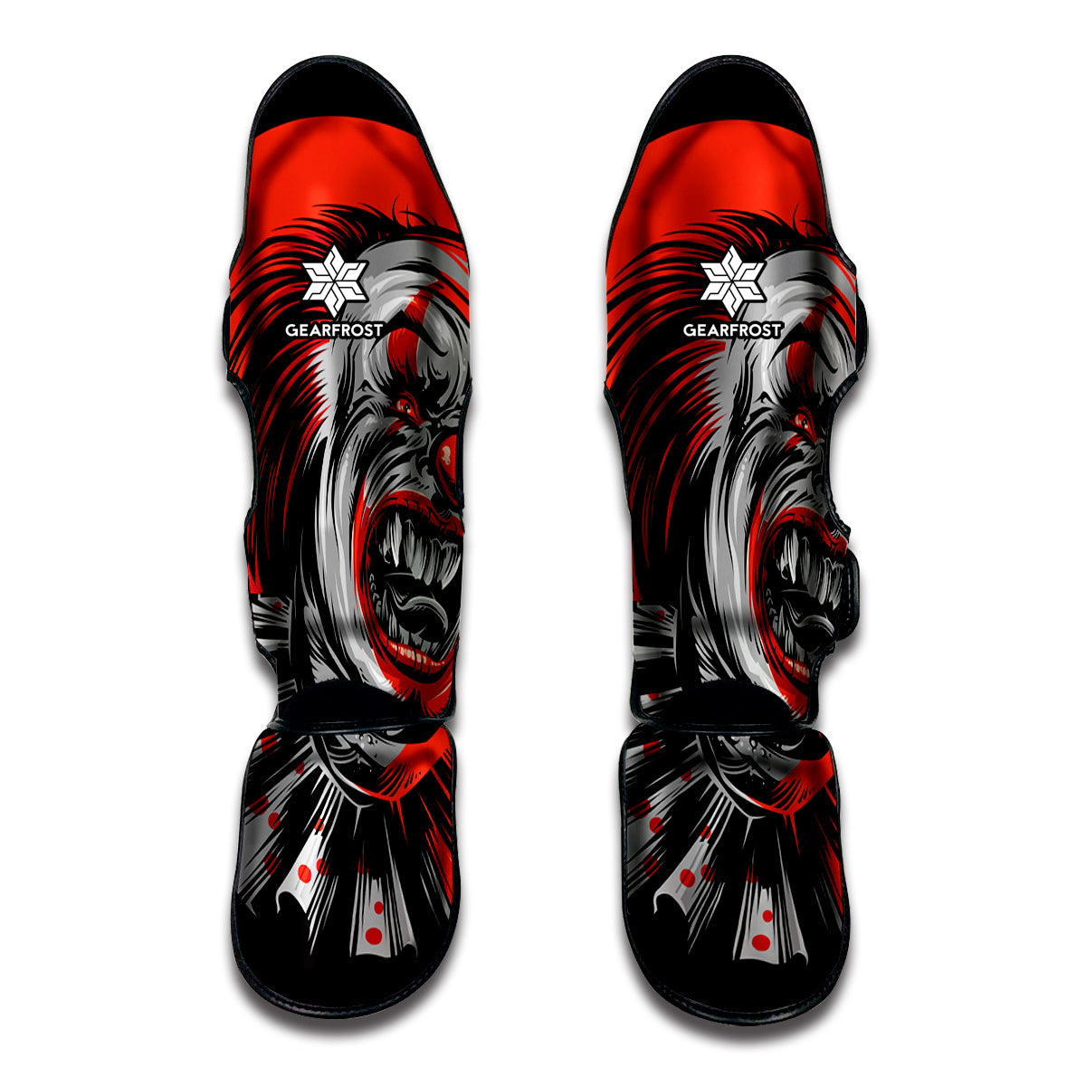 Evil Clown Print Muay Thai Shin Guard