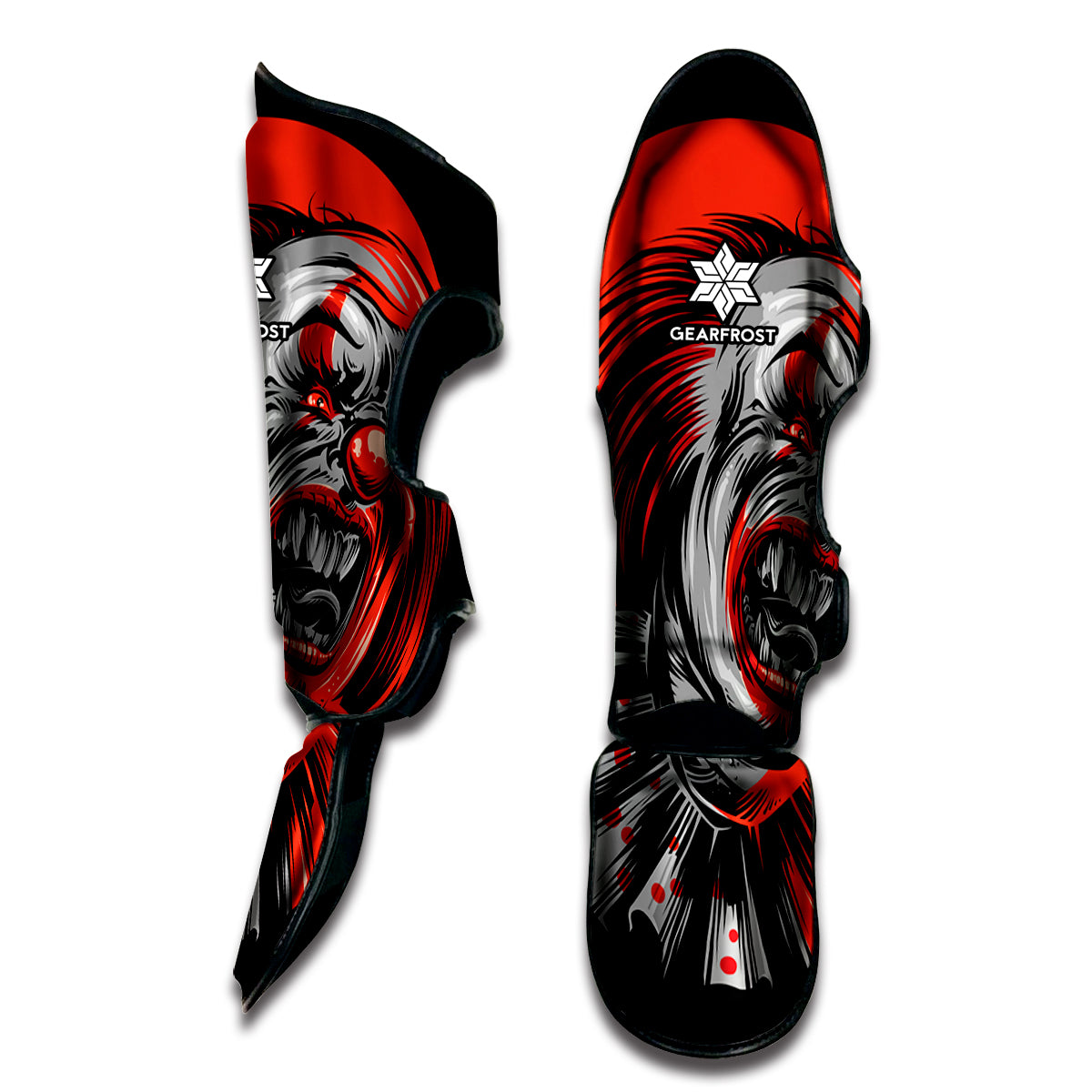 Evil Clown Print Muay Thai Shin Guard